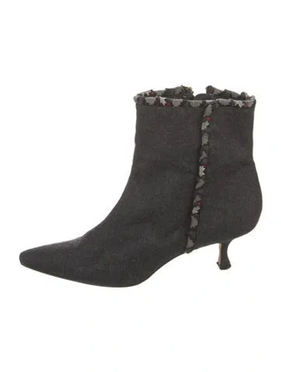 Pre-owned Manolo Blahnik Boots In Black