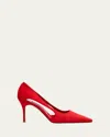 Manolo Blahnik Boukefalos Suede Cut-out Pumps