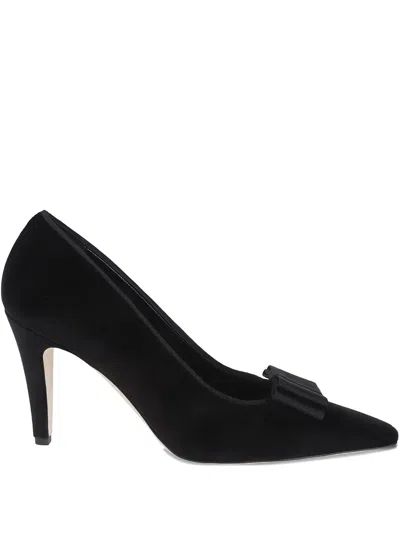 MANOLO BLAHNIK BOW-DETAILING VELVET PUMPS