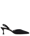 Manolo Blahnik Chongasli 70 Leather Slingback Pump In Black
