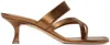 Manolo Blahnik Bronze Susa Heeled Sandals In 0005 Bronze