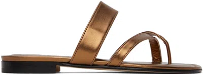 Manolo Blahnik Bronze Susa Sandals In 2211 Bronze