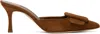 Manolo Blahnik Brown Maysale Mules In 2107 Mbrw