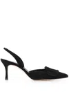 Manolo Blahnik Buckle Front Pumps In Black