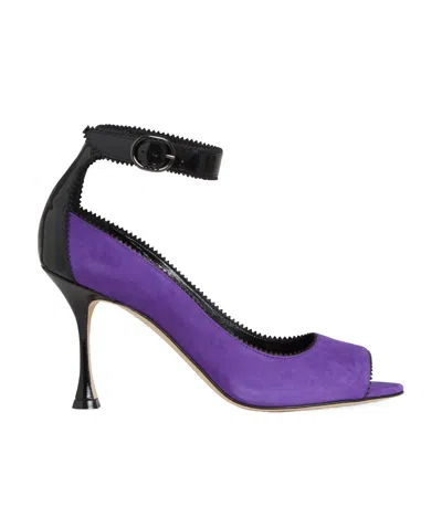 Manolo Blahnik Buckle High-heeled Sandals In Black