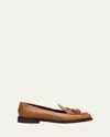 Manolo Blahnik Bucky Leather Loafers