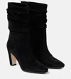 Manolo Blahnik Calasso 90 Suede Knee-high Boots In Black