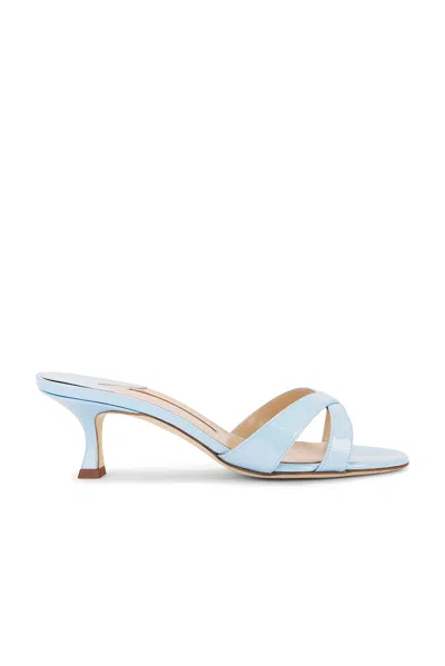 Manolo Blahnik Callamu 50 Sandal In Light Blue