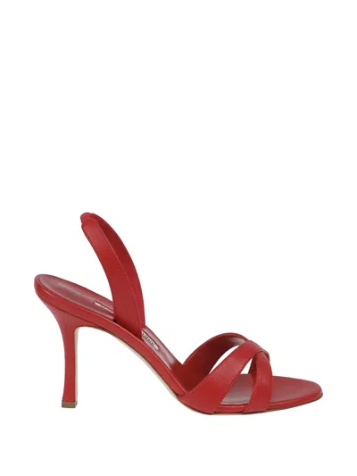 Manolo Blahnik Callasli Sandals In Red