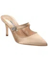 Manolo Blahnik Camparimu Jewel 70 Satin Mule In Brown