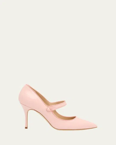 Manolo Blahnik Camparinew 90mm Patent Leather Stiletto Pumps In Pink