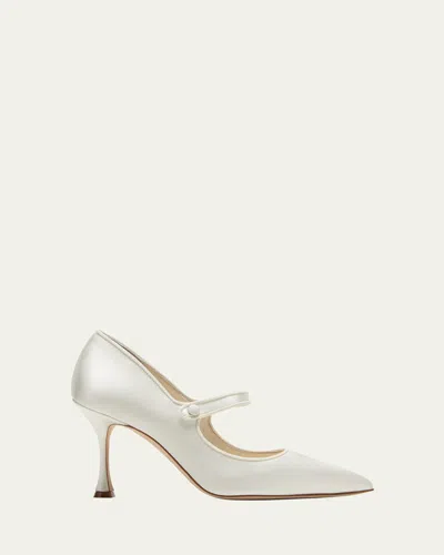 MANOLO BLAHNIK CAMPARINEW MARY JANE STILETTO PUMPS
