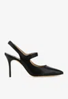Manolo Blahnik Camparisli 90 Leather Pumps In Black