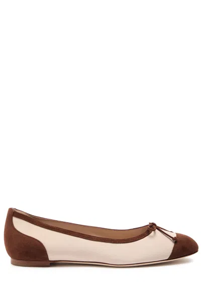 Manolo Blahnik Capbal Suede Ballet Flats