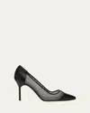 Manolo Blahnik Capcourme 90 Nappa Leather Pumps In Black
