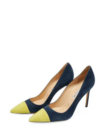 Pre-owned Manolo Blahnik Capcour Pumps In Blue