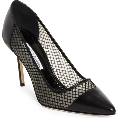 MANOLO BLAHNIK MANOLO BLAHNIK CAPCOURME MESH & LEATHER PUMP