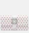 Manolo Blahnik Capri Embellished Polka-dot Satin Clutch In White