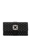 Manolo Blahnik Capri Polka-dot Clutch In Black