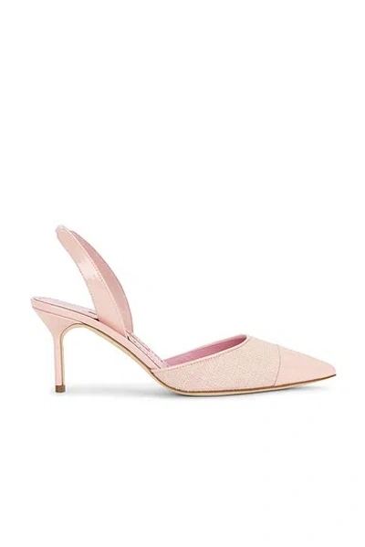 Manolo Blahnik Capsli 70 Pump In Gold