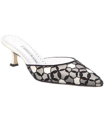 MANOLO BLAHNIK MANOLO BLAHNIK CAROLYNE 70 SATIN MULE