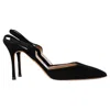Manolo Blahnik Carolyne 90 Pumps In Black Suede In Black