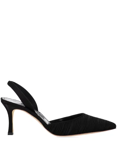 Manolo Blahnik Carolyne Black Swingback In Yoth