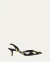 Manolo Blahnik Carolyne Floral Slingback Pumps In Multi Pattern