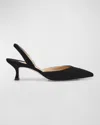 Manolo Blahnik Carolyne Kitten-heel Halter Pumps In Black
