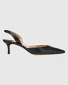 Manolo Blahnik Carolyne Leather Mid-heel 70mm Halter Pump In Black