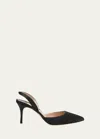 Manolo Blahnik Carolyne Leather Mid-heel 70mm Halter Pump In Blck0015