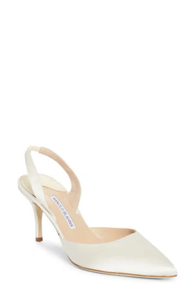 Manolo Blahnik Carolyne Slingback Pump In Sand