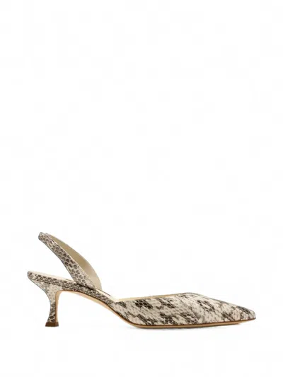 Manolo Blahnik Carolyne Snakeskin-effect Pumps In Animal Print