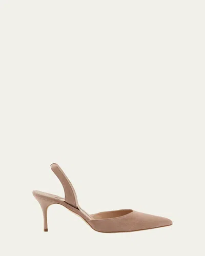 Manolo Blahnik Beige Carolyne 50 Heels In 2504 Dnud