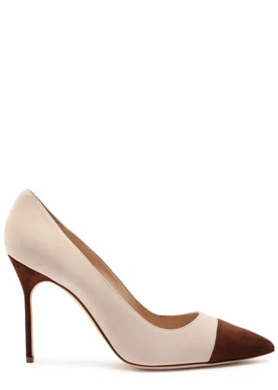 Manolo Blahnik Carpour 105 Suede Pumps