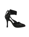 Manolo Blahnik Castañer By  Pumps In Black Satin In Black