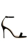 Manolo Blahnik Chaos Suede Stiletto Sandals