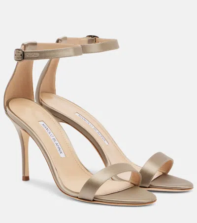 Manolo Blahnik Chaos Satin Sandals