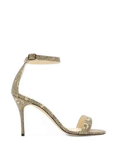 Manolo Blahnik Chaos Snakeskin-effect Leather Sandals In Multi