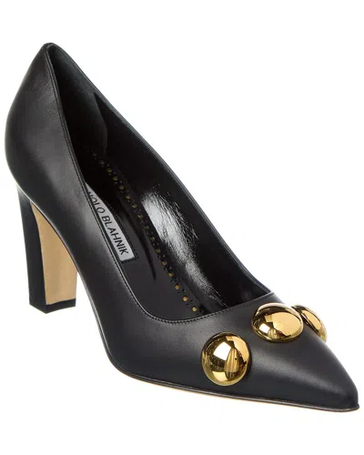 MANOLO BLAHNIK CHAPPA 90 LEATHER PUMP