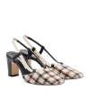 Manolo Blahnik Checked Slingback Pumps In Multi