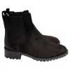 Manolo Blahnik Chelata Chelsea Boots In Black Suede In Black