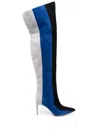 Manolo Blahnik Chicuyuhi 85mm Suede Thigh High Boots In Multi