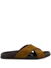 Manolo Blahnik Chiltern Suede Sandals In Brown