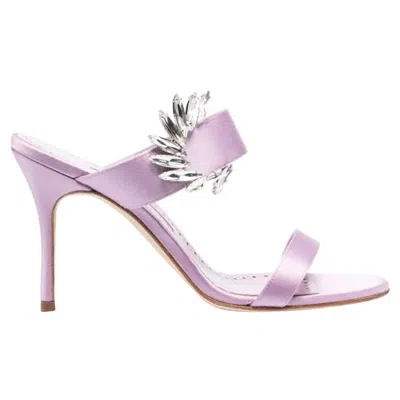 Manolo Blahnik Chivela 090 Sandals In Purple