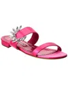 Manolo Blahnik Chivela 10 Satin Sandal In Pink