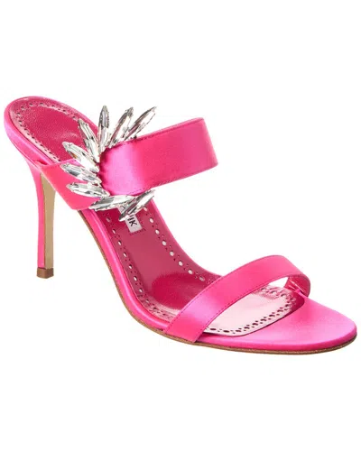 MANOLO BLAHNIK MANOLO BLAHNIK CHIVELA 90 SATIN SANDAL