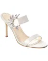 Manolo Blahnik 90mm Chivela Satin Sandals In White