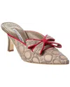 Manolo Blahnik Cicolu 70 Canvas Mule In Gray