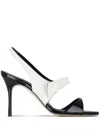 MANOLO BLAHNIK CLIMNETRA 90MM LEATHER SANDALS